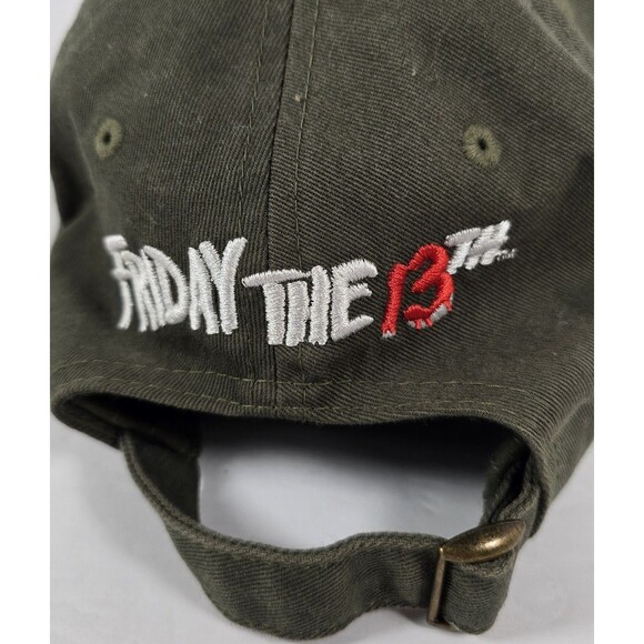 Friday The 13th Camp Crystal Lake Distressed Hat Adjustable Frayed Horror Green - Picture 7 of 10